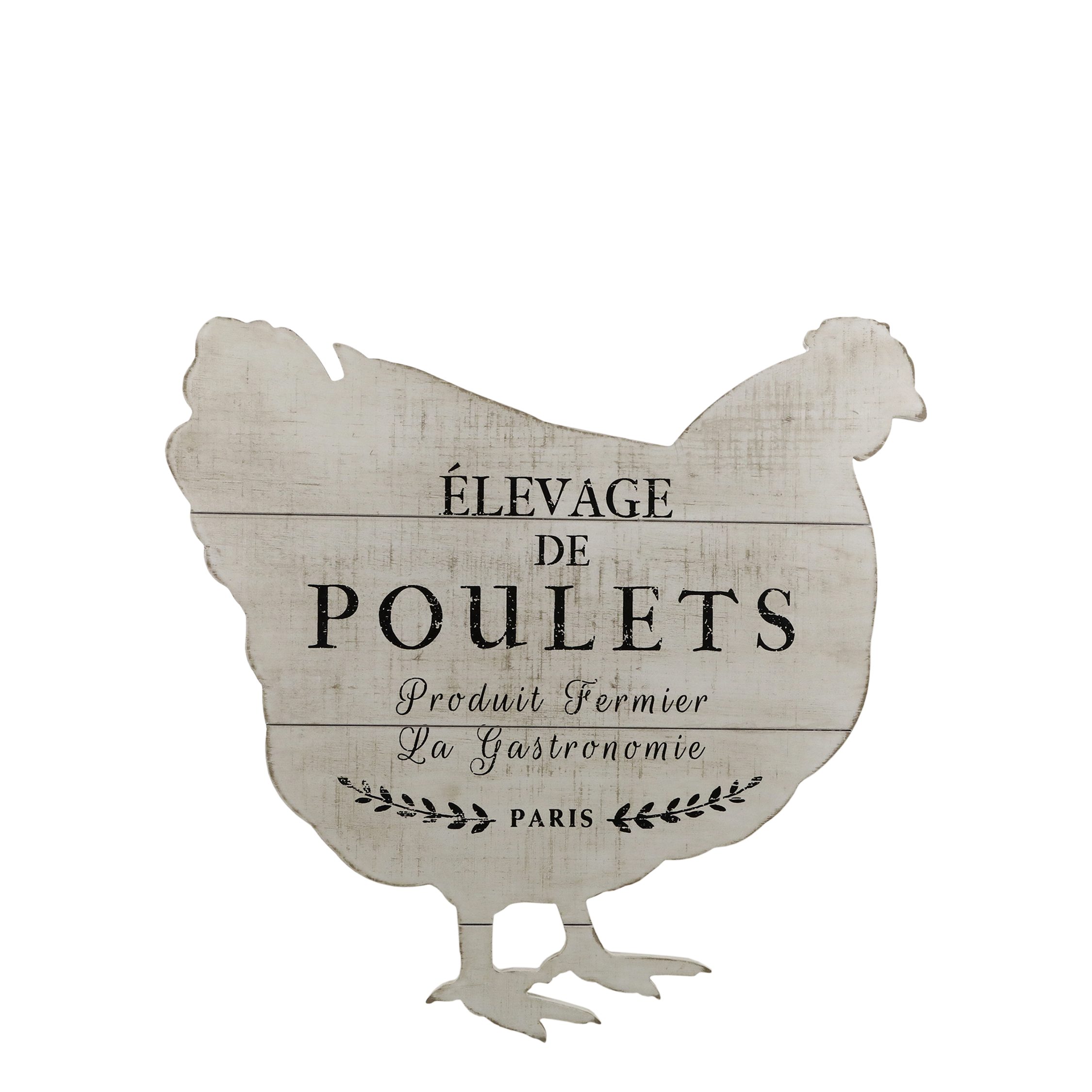 Chic Antique Bild Schild Poulets Wanddeko günstig online kaufen