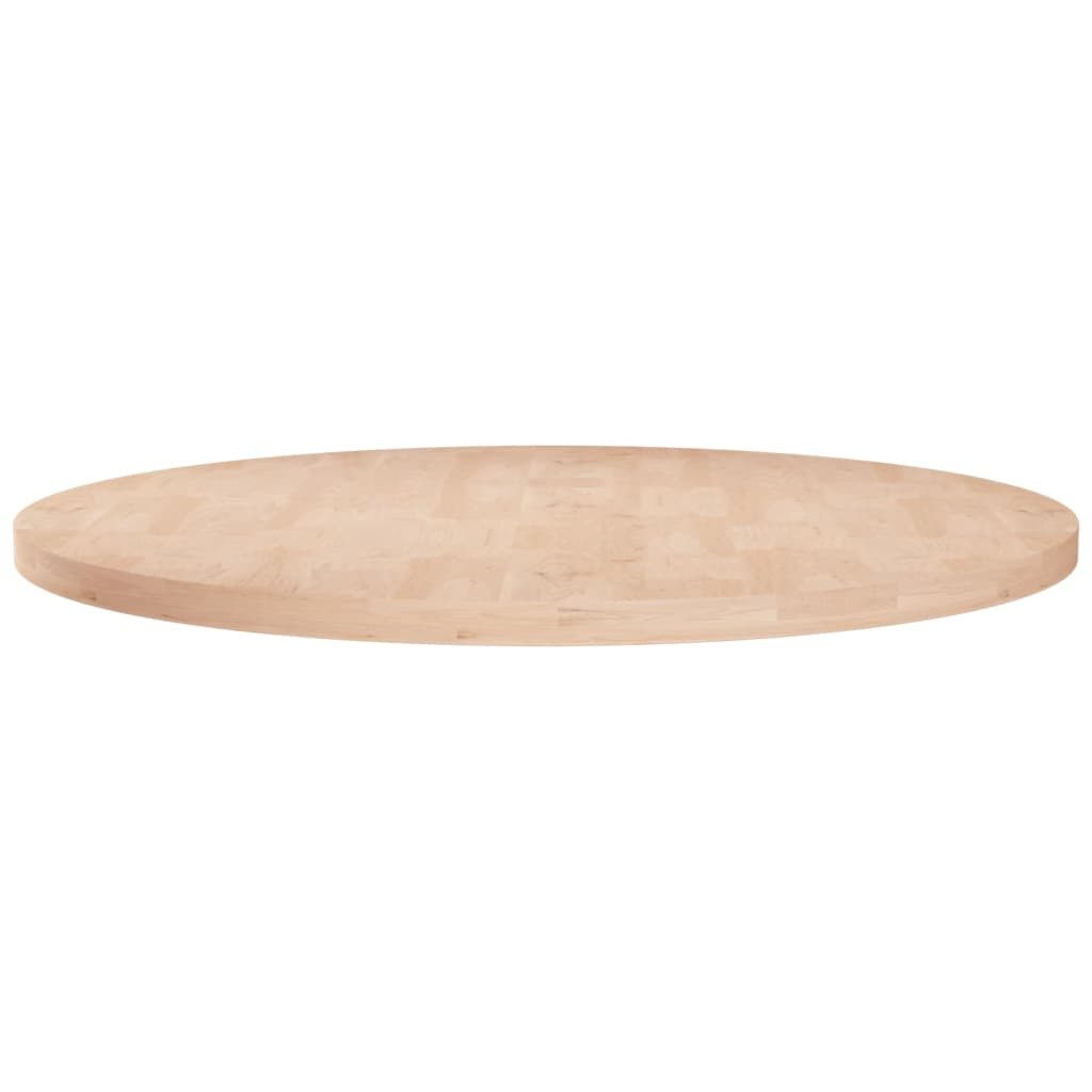 vidaXL Tischplatte Runde Tischplatte Ø60x2,5 cm Unbehandeltes Massivholz Eiche (1 St)