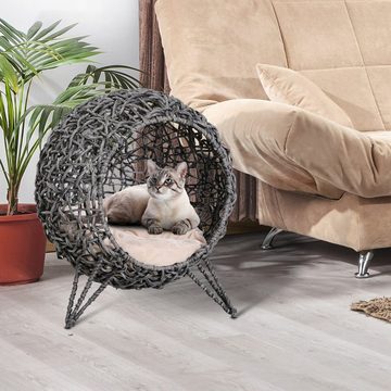 PawHut Tierhöhle Katzenkorb mit Kissen