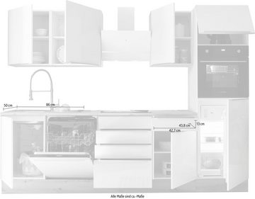 RESPEKTA Küchenzeile Safado aus der Serie Marleen, hochwertige Ausstattung wie Soft Close Funktion, Breite 280 cm