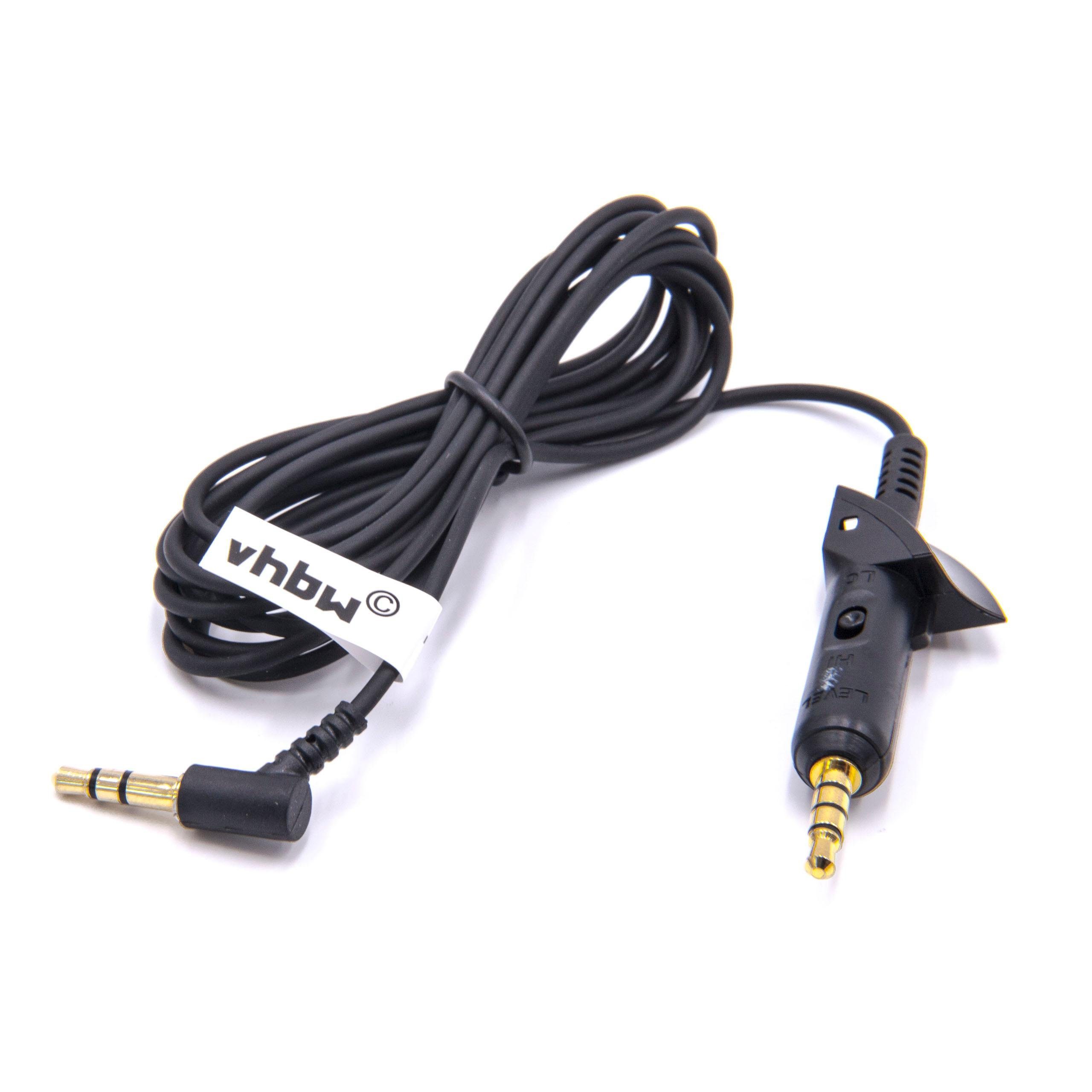 vhbw passend für Bose QuietComfort QC2, 2, QC15, 15 Kopfhörer / Mobilfunk Audio-Kabel, Inkl. Lautstärkeregler