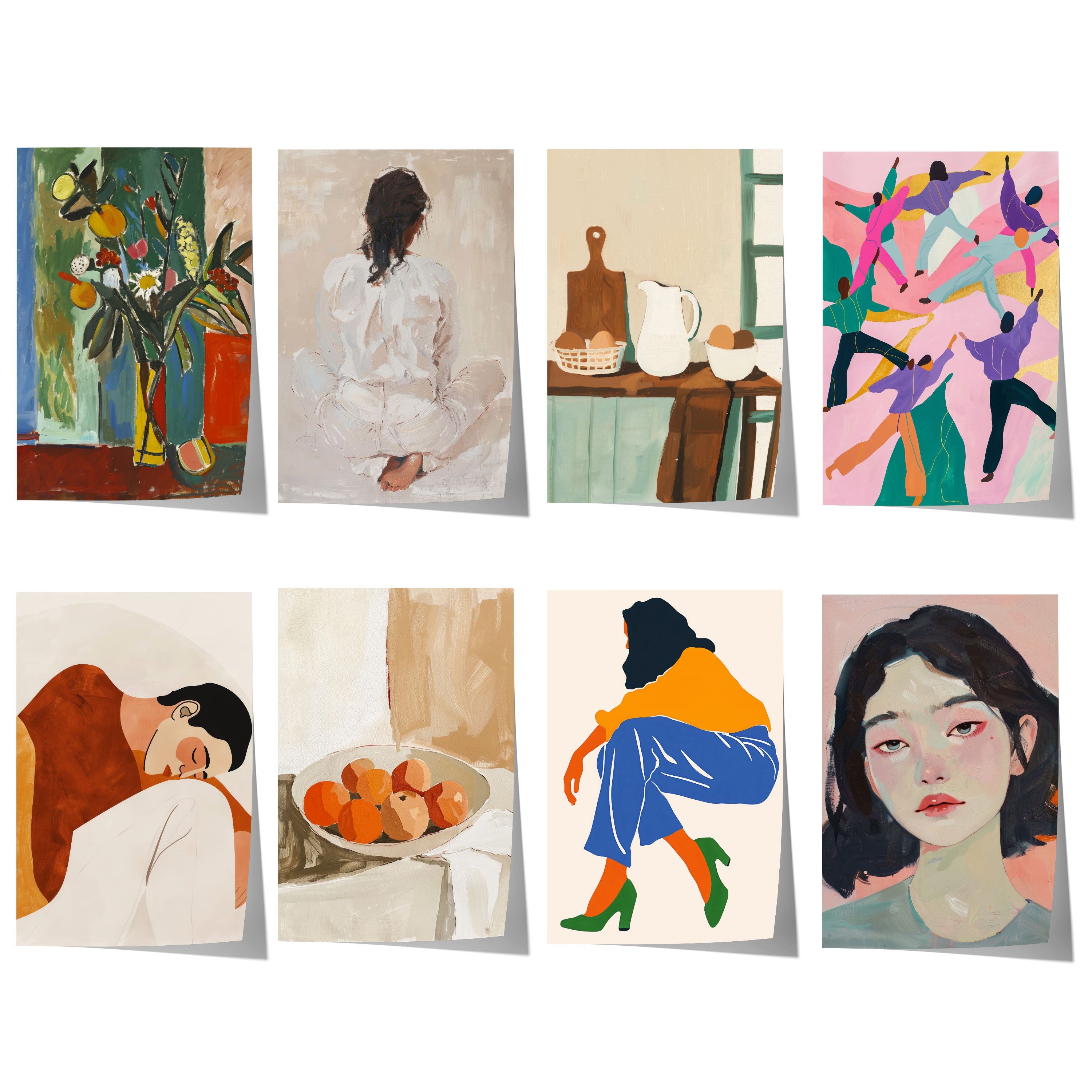 JUSTGOODMOOD Poster Moderne Kunst Geschenkidee Porträts Stillleben und Zeitgenössische Mal, D (1 St)