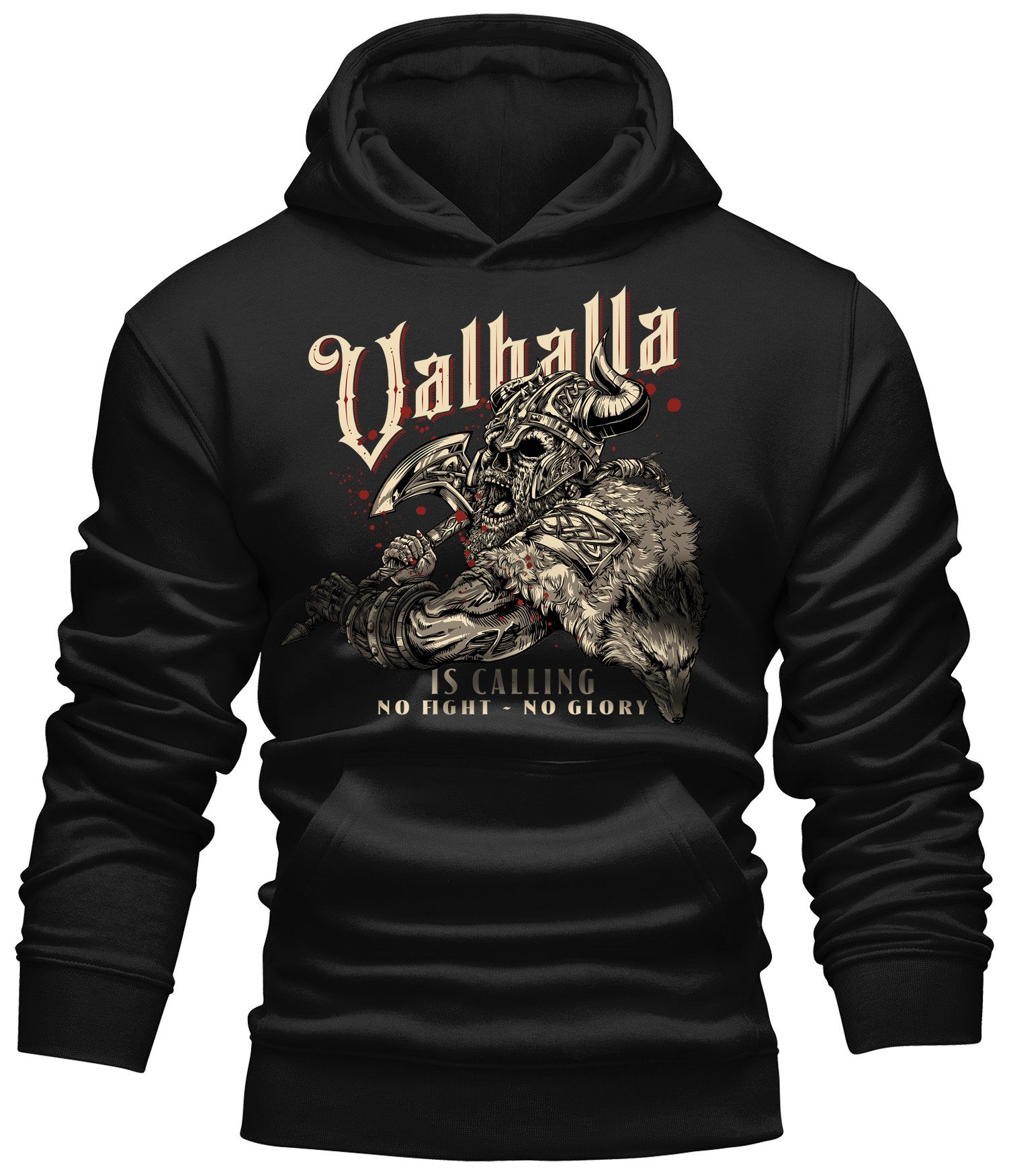 LOBO NEGRO® Kapuzensweatshirt für Wikinger Nordmann günstig online kaufen