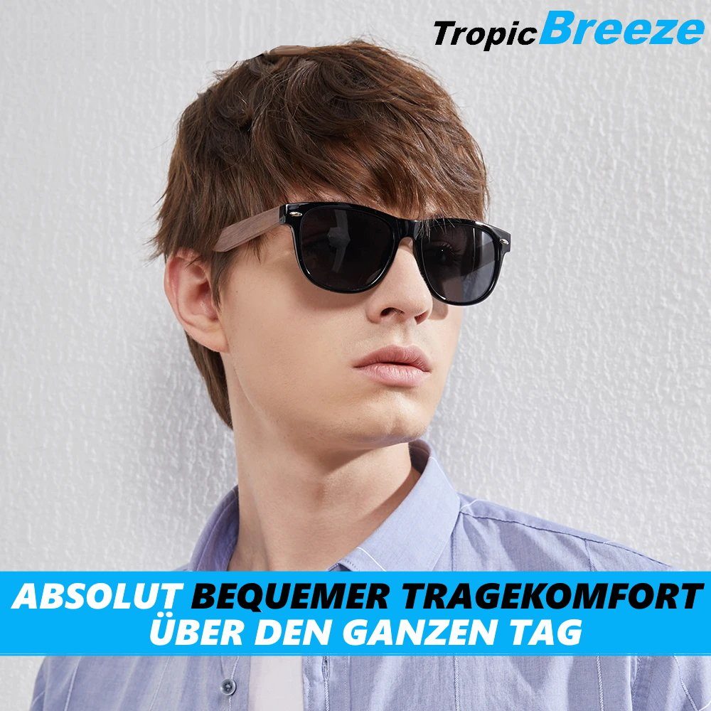 MAVURA Sonnenbrille TropicBreeze Damen UV400 Herren Mode Pilot Holz Walnussholz Design Natürliche Polarisiert Brille Sonnenbrille