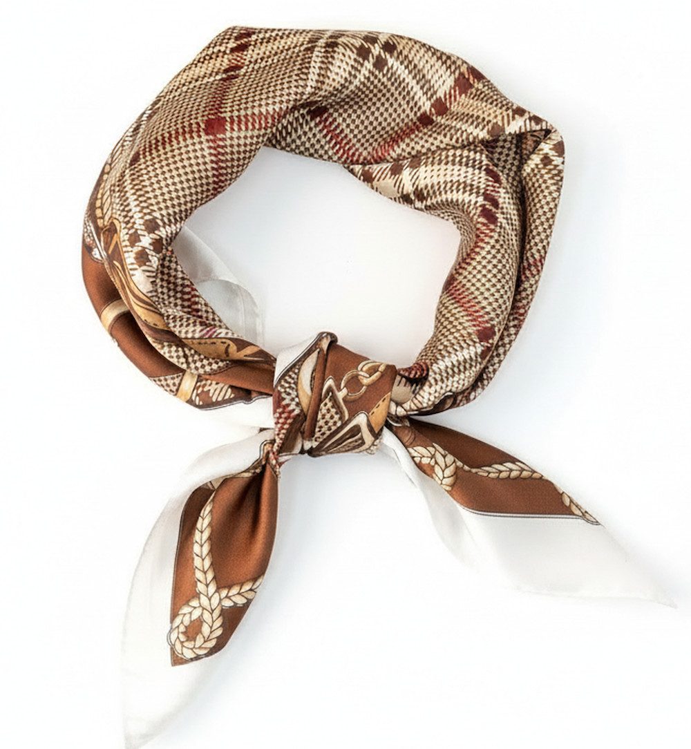 LK Trend & Style Halstuch Schal mit Ketten- und Karomuster, Multitalent