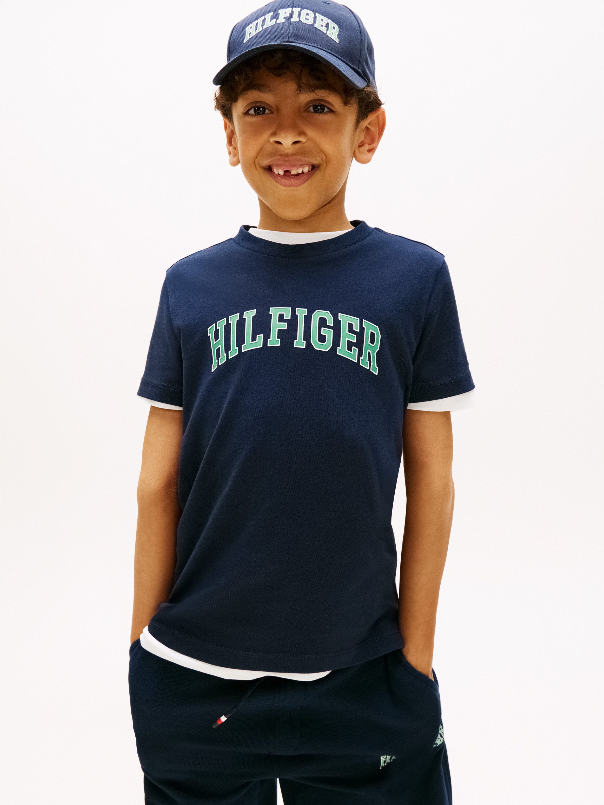 Tommy Hilfiger T-Shirt Regular Fit, großer Druck, für Kinder bis 16 Jahre