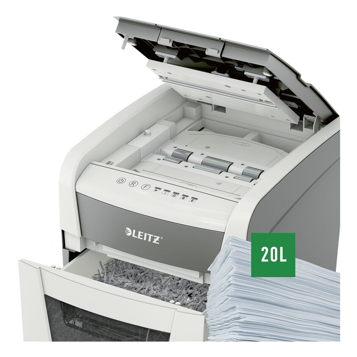 LEITZ Aktenvernichter Small Office 50, Partikelschnitt 4x28 mm, bis 50 Blatt, 20 Liter