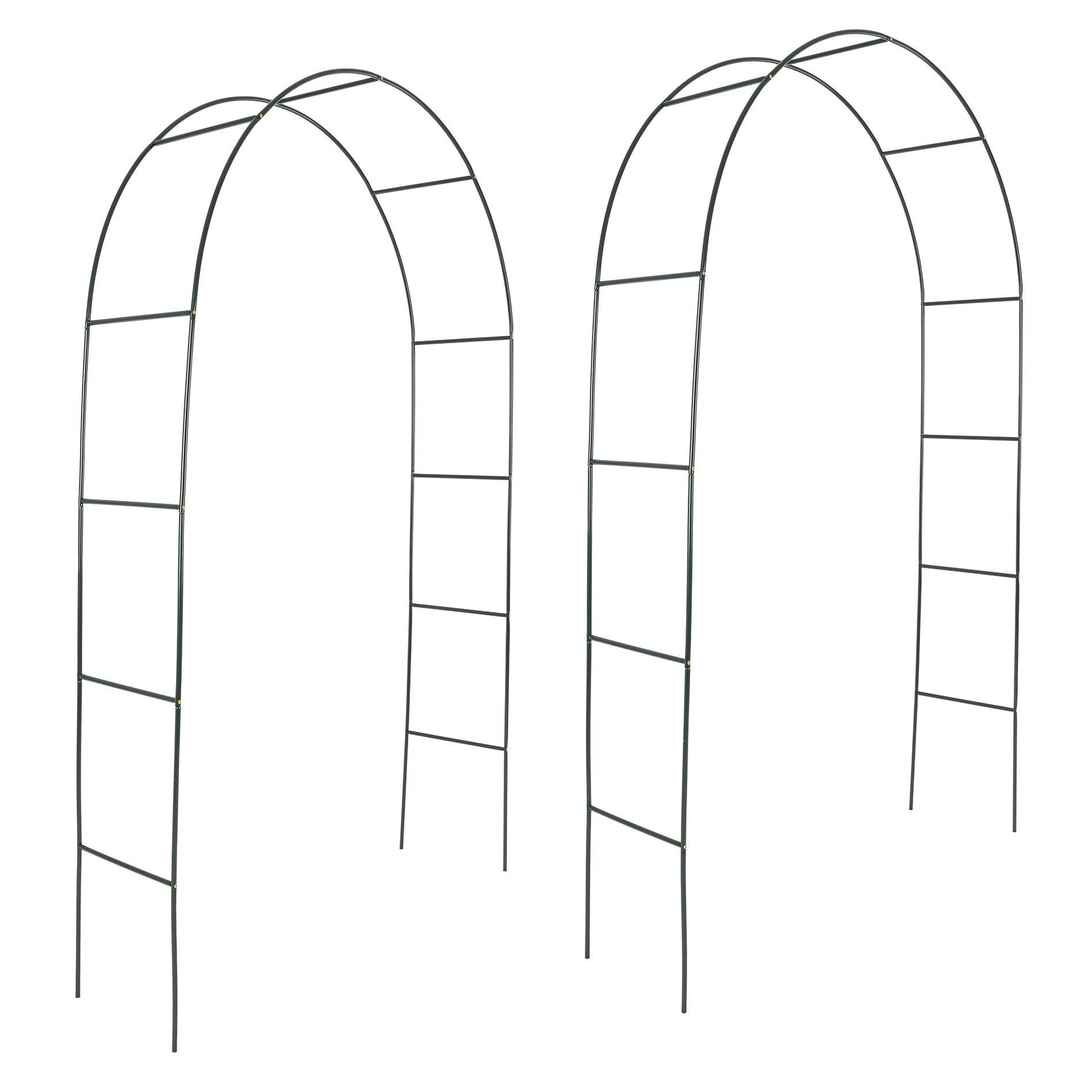ESTEXO Rankgitter Rosenbogen Rankhilfe Kletterhilfe 2er Set 240cm Metall Rosenspalier