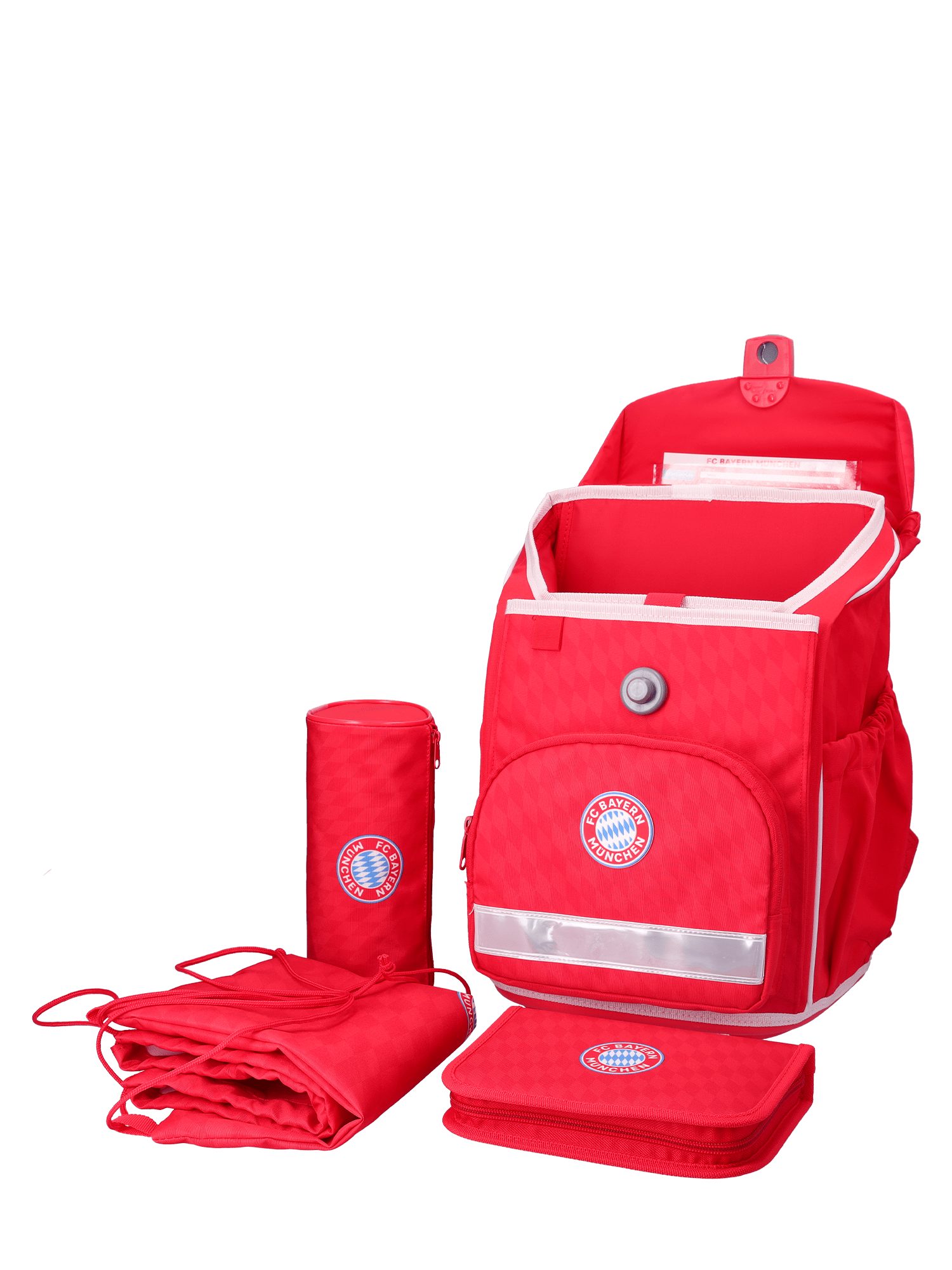 FC Bayern München Schulranzen FC Bayern München I Schulranzen I Schulrucksack I 4-teilig I Rot