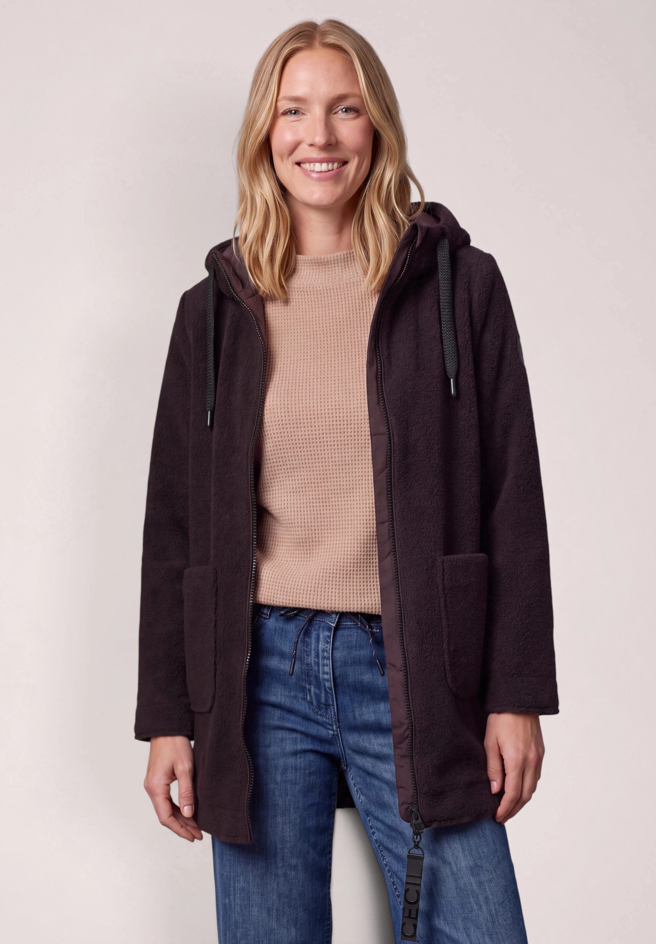 CECIL Wollmantel in Woll-Optik