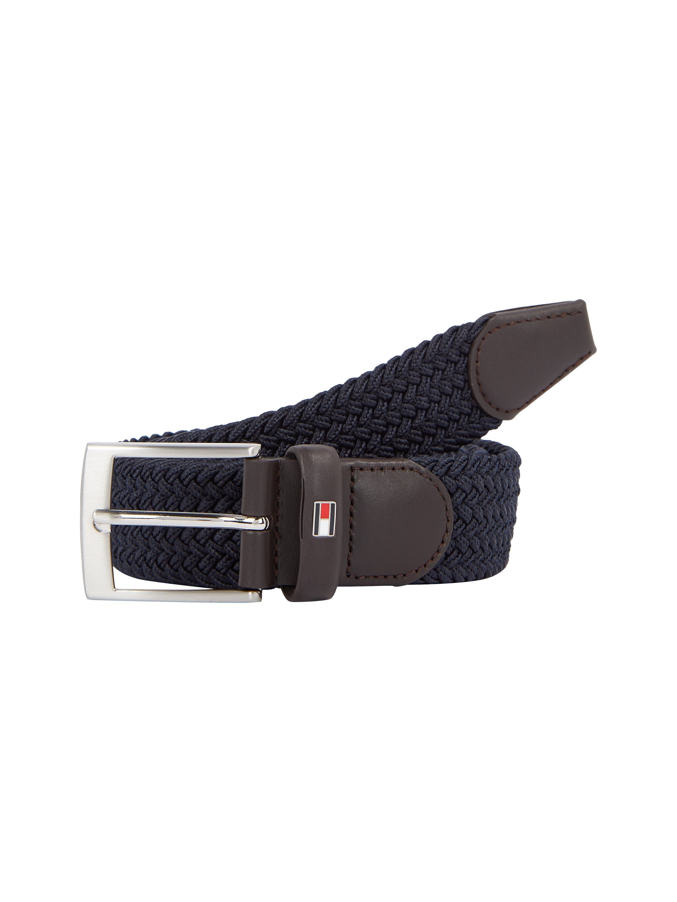 Tommy Hilfiger ADAN BELT Stretch-Gurtbandgewebe geflochtenem NEW aus Stoffgürtel