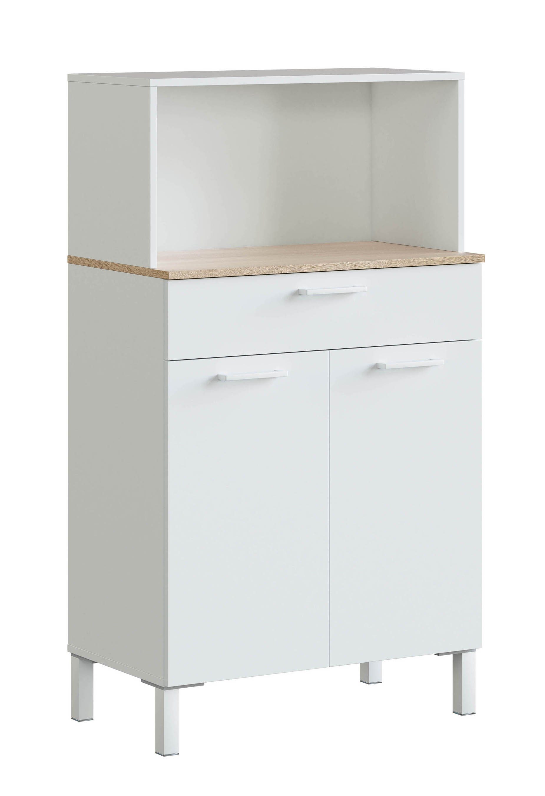 habeig Küchenbuffet Küchenschrank, Singleküche, Mehrzweckschrank, weiß, günstig online kaufen