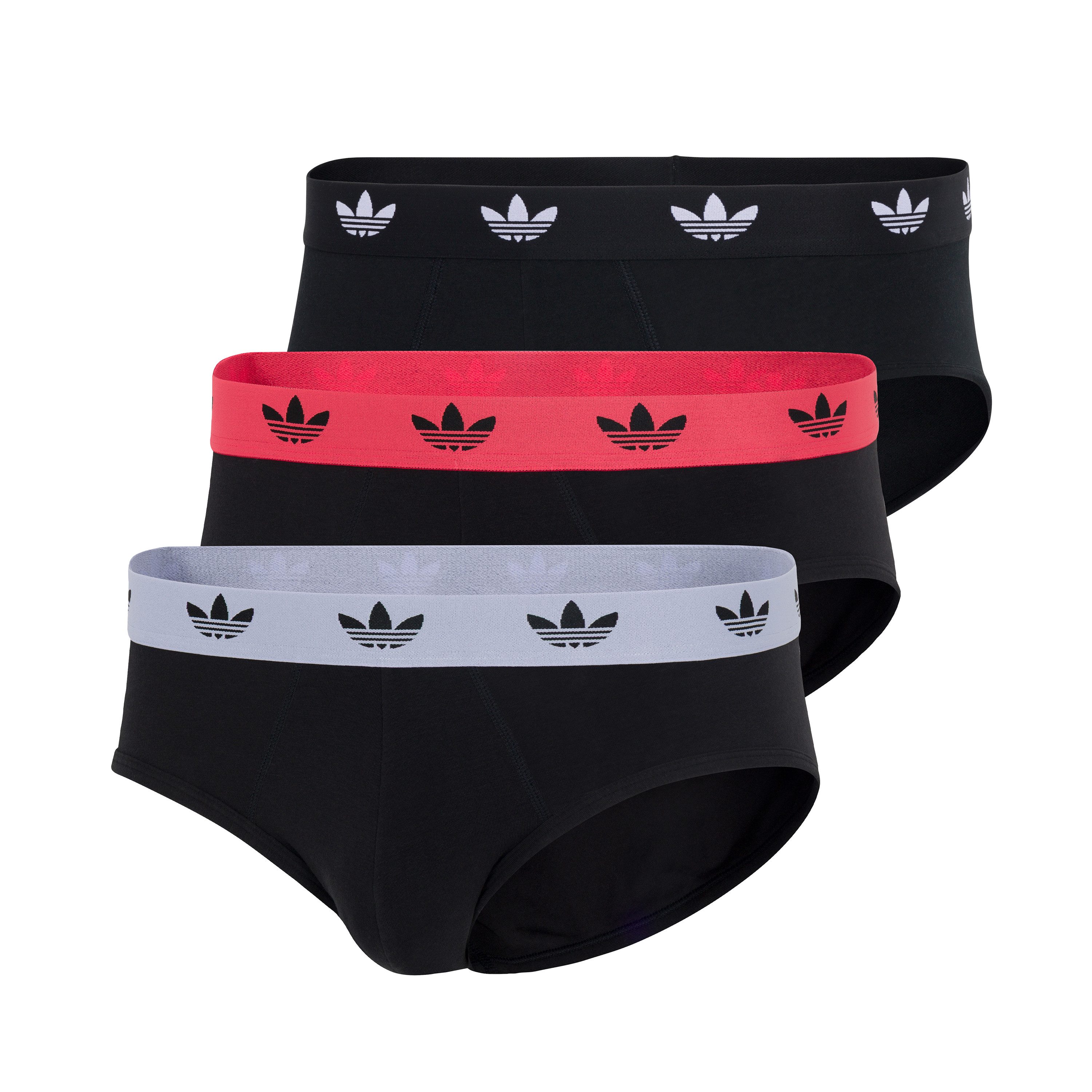 adidas Originals Slip Comfort Flex Cotton (3er Pack) breiter Logo-Bund, elastisch, sportlicher Touch, Baumwollmix