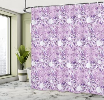 Abakuhaus Duschvorhang Moderner Digitaldruck mit 12 Haken auf Stoff Wasser Resistent Breite 175 cm, Höhe 180 cm, Retro Digitales Floral Design