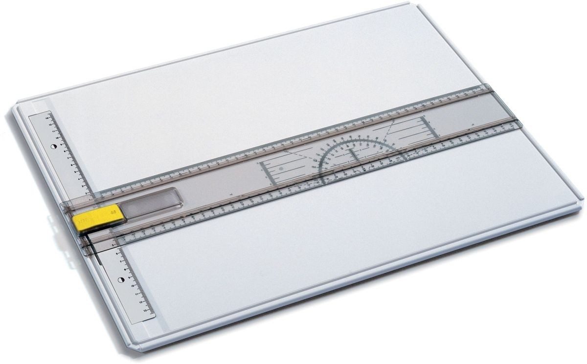 ARISTO Zeichenschablone Zeichenplatte Economy-Board A3 schlagfester Kunststoff grau