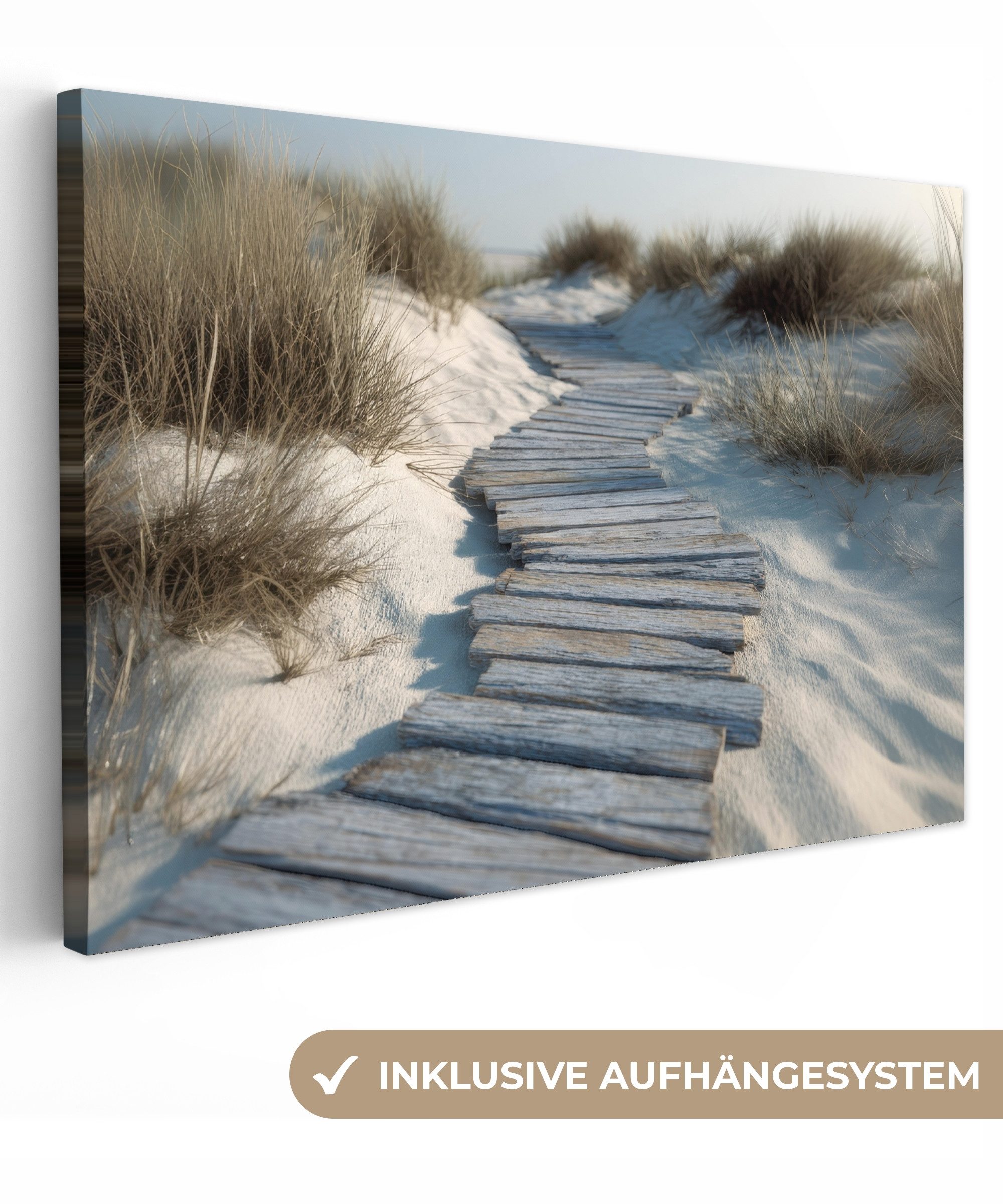 OneMillionCanvasses® Leinwandbild Pfad - Regale - Dünen - Gras, Fotodruck ( günstig online kaufen