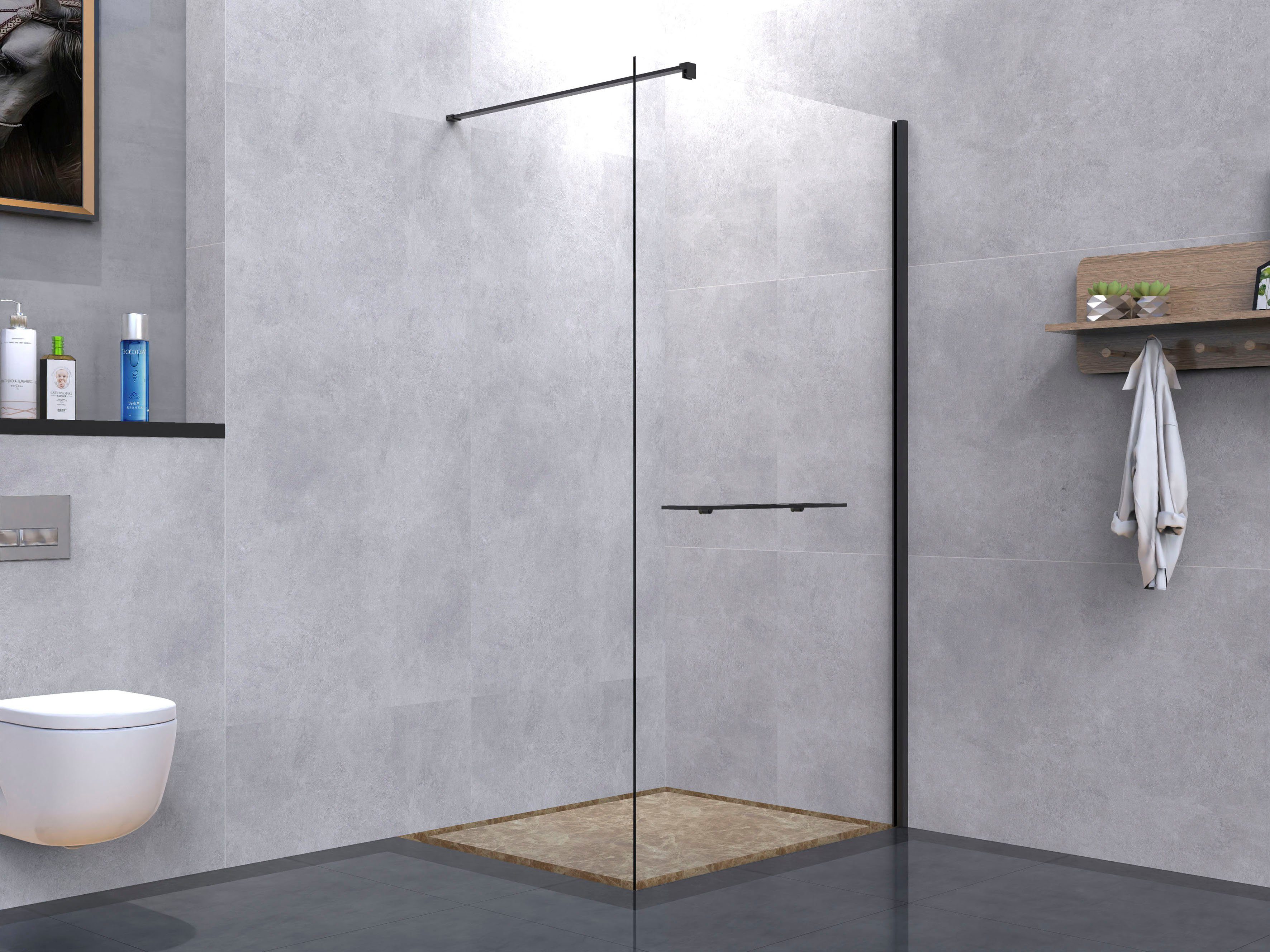 welltime Walk-in-Dusche Plus, Einscheibensicherheitsglas, Duschwand inkl. günstig online kaufen