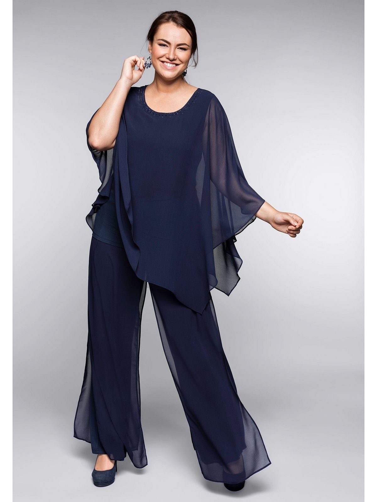 Sheego Tunika Große Größen in eleganter 2-in-1-Optik