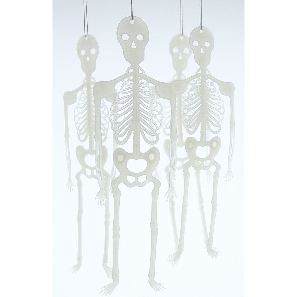 MICA Dekofigur Skelette - Glow in the dark - ca. 30 cm hoch - 4 Stück günstig online kaufen