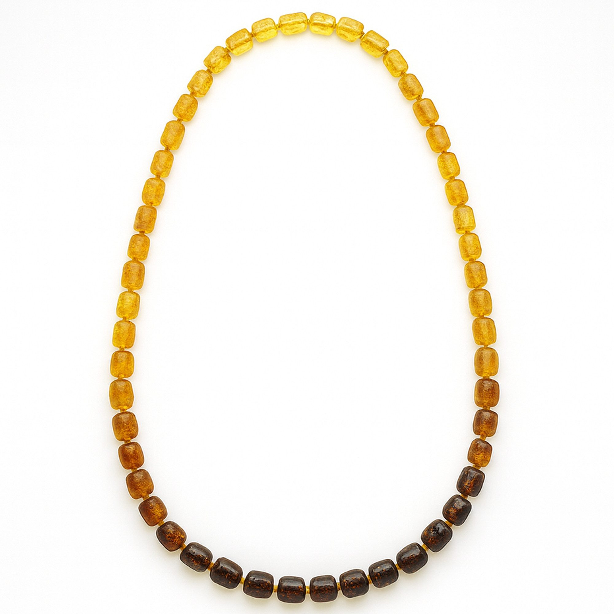 M-Punkt24 Collier Bernstein (Halskette, 54cm, Echter Bernstein, Partner-Look, inkl. Etui), Damen und Herren - Unisex Schmuck