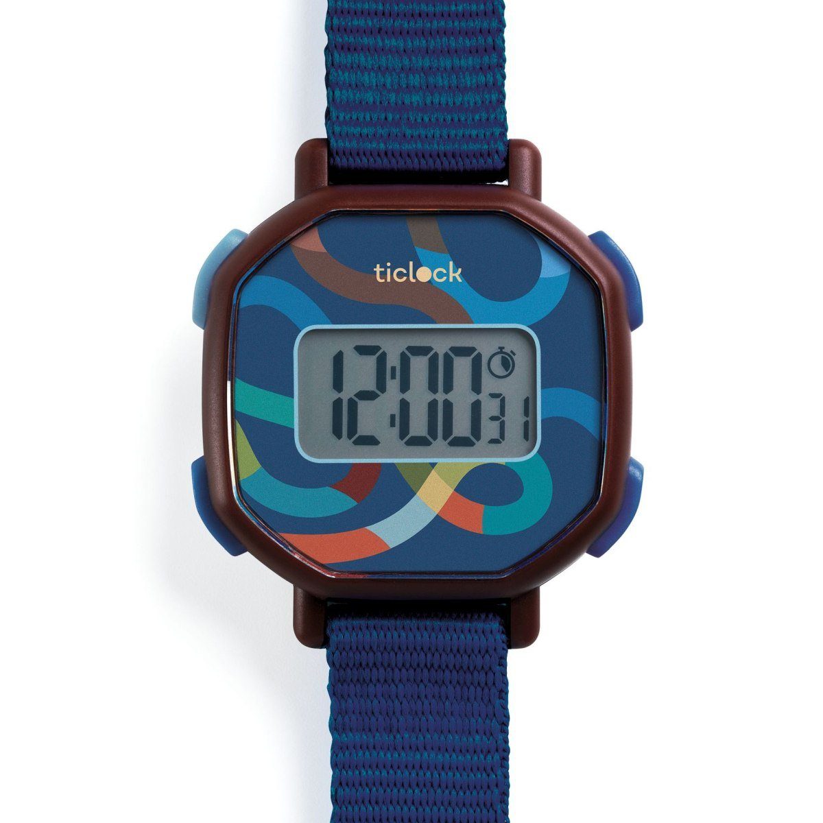 Batterie Spirale Kinderuhr digital Armbanduhr DJECO inkl. Digitaluhr Beleuchtung Stoppuhr