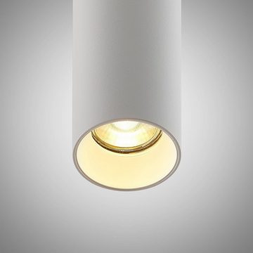 Arcchio Hängeleuchte Ejona, dimmbar, Leuchtmittel nicht inklusive, Modern, Aluminium, weiß, 1 flammig, GU10, Deckenlampe, Esstischlampe