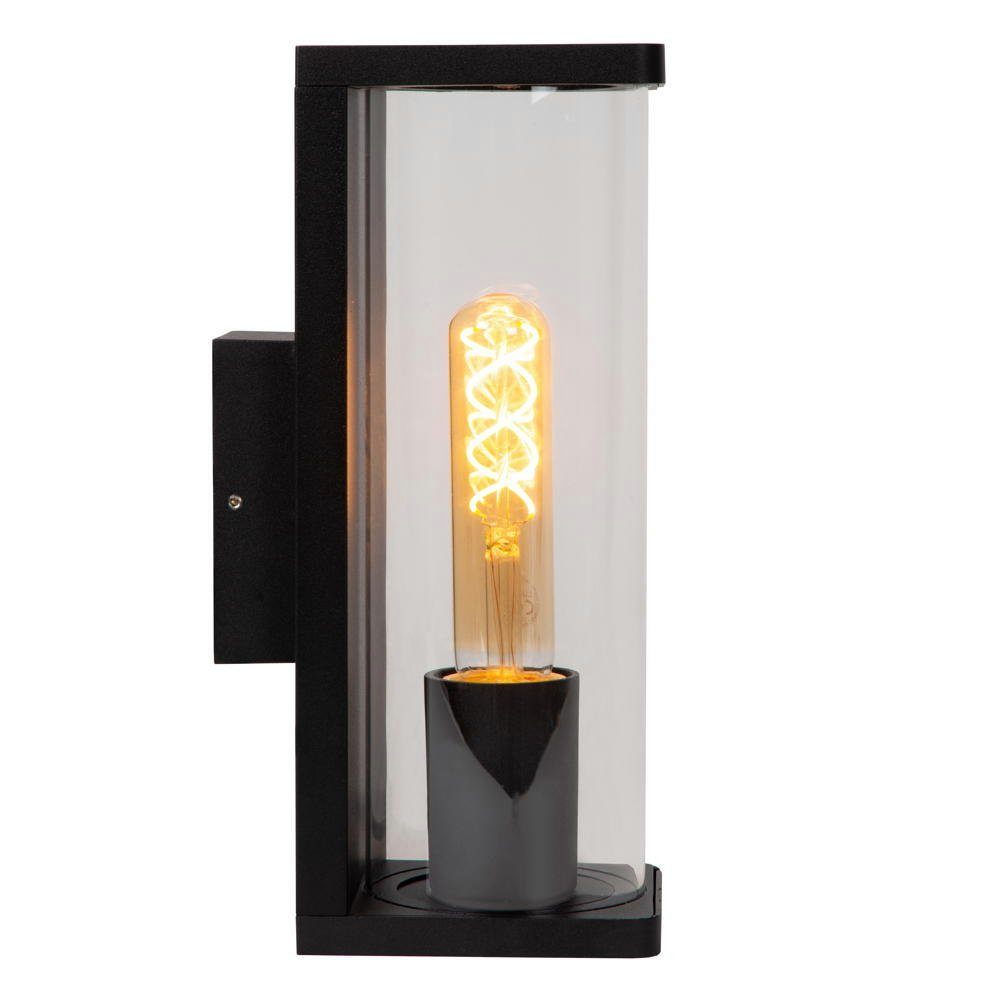 Aussenwandleuchte, Angabe, und Nein, Leuchtmittel Deckenleuchte click-licht Wandleuchte E27 enthalten: Schwarz Sligo warmweiss, IP65 278mm, keine Transparent Outdoor-Leuchte in Aussenlampe,