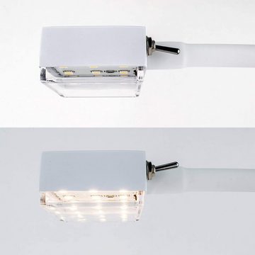 Yu Yang Bettleuchte 9CH, LED fest integriert, Warmweiß, LED Leseleuchte, Warmweiß, 2er Set, mit Trafo, mit flexiblem Schwanenhals