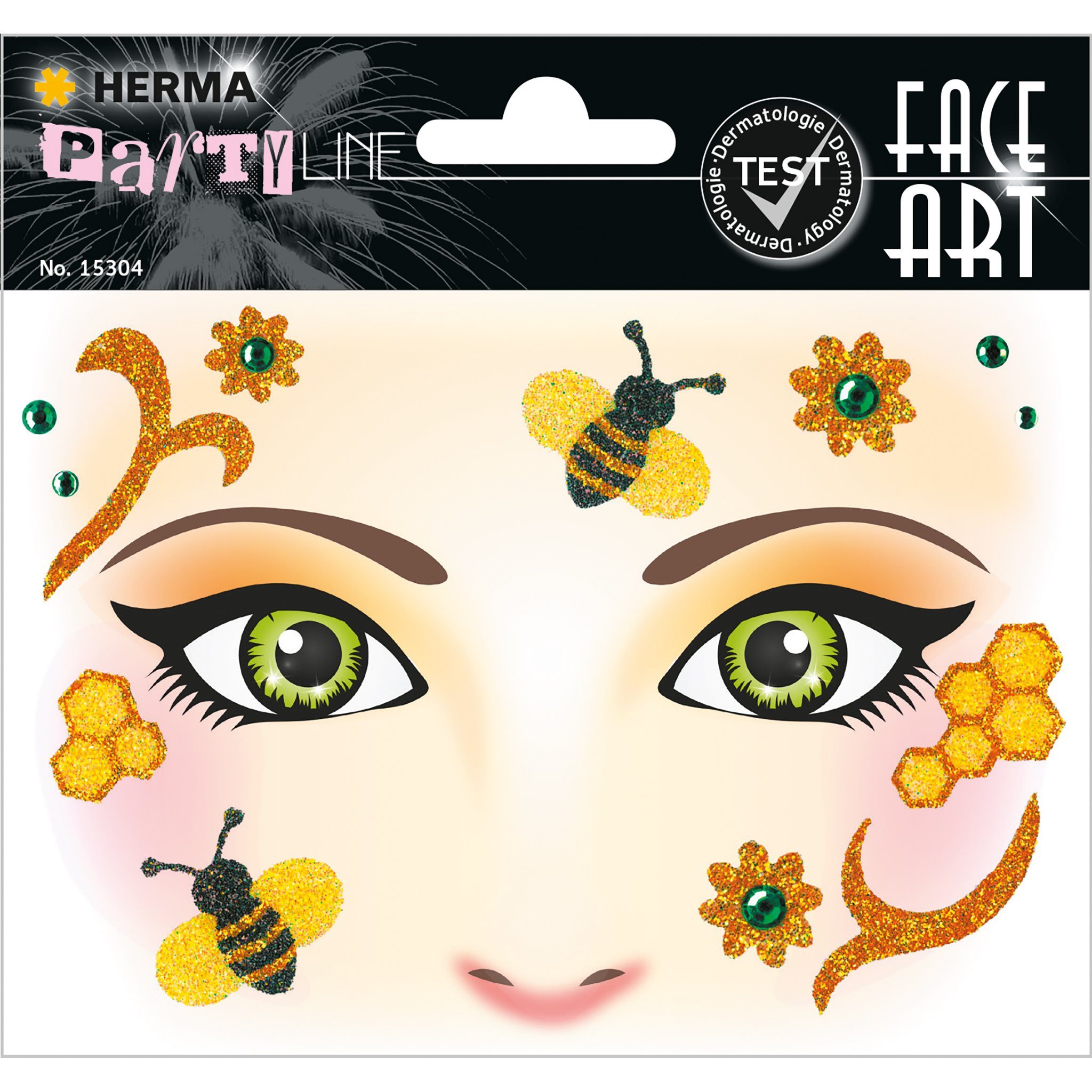 HERMA Schmuck-Tattoo HERMA Face Art Sticker Gesichter "Honey Bee"