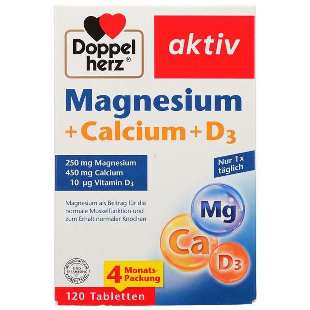 Doppelherz DOPPELHERZ Magnesium+Calcium+D3 Tabletten 120St Tabletten