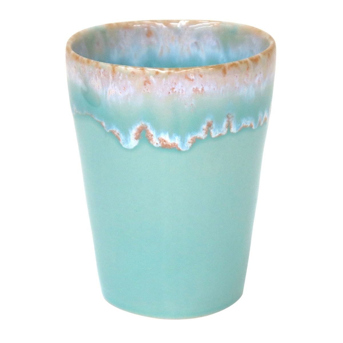 Costa Nova Becher Lungo Latte Grespresso, Aqua (Hellblau), 38 cl, 1-tlg., Keramik, Ø ca. 9,2 cm, Höhe ca. 11,5 cm, Füllmenge 38 cl