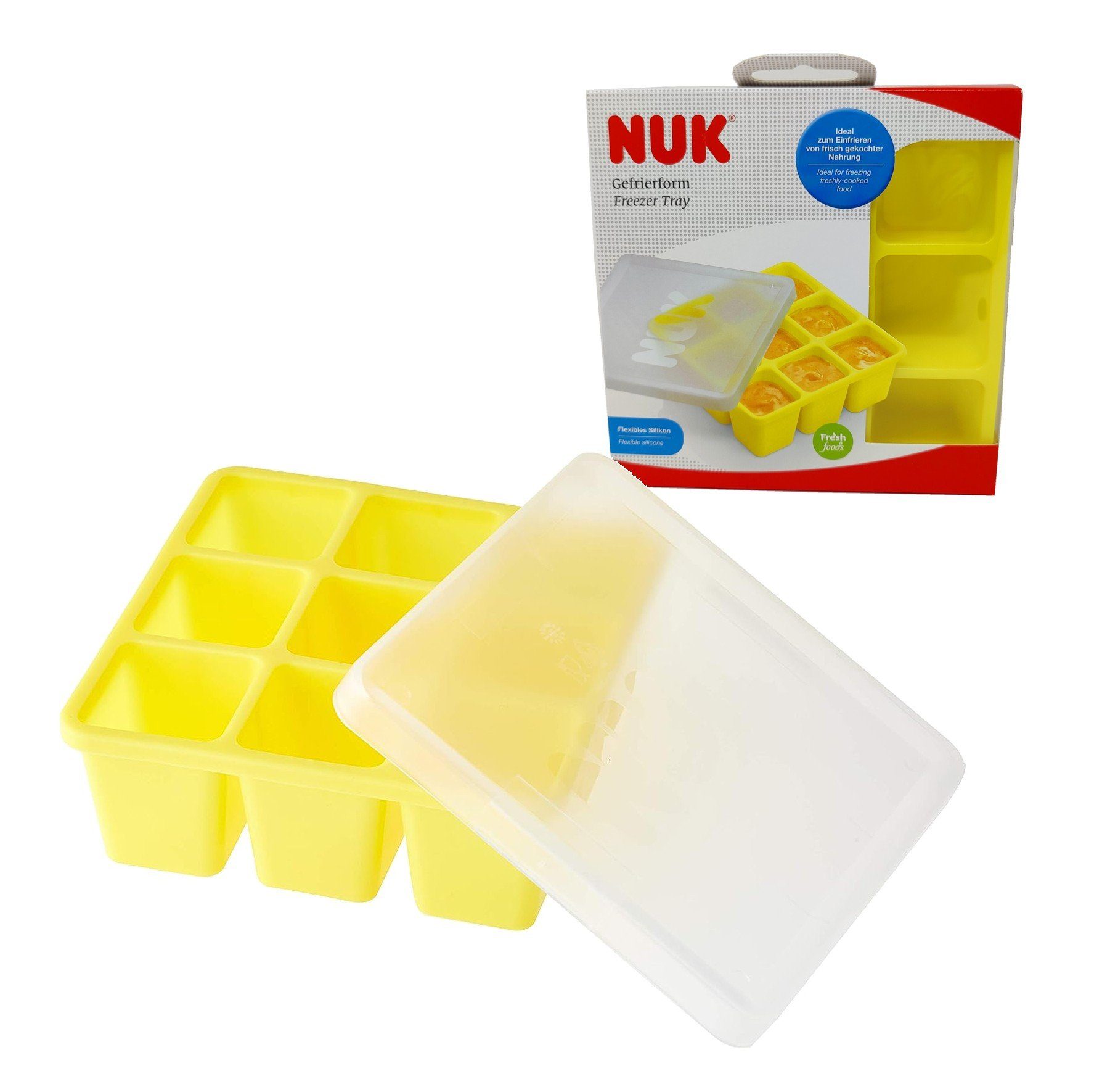 NUK Gefrierbeutel NUK Silikon-Gefrierform – Für Babybrei & Snacks, BPA-frei, Gefriertüte