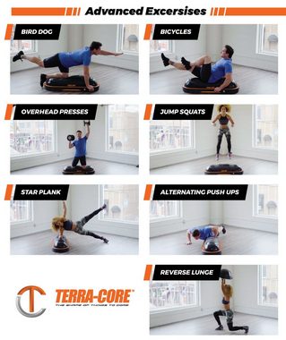 Terra Core Ganzkörpertrainer Multi Fitnessgerät Balance-Trainer Steppbrett mit Trainingsbändern, (Set), inklusive 2 x Widerstandsbänder