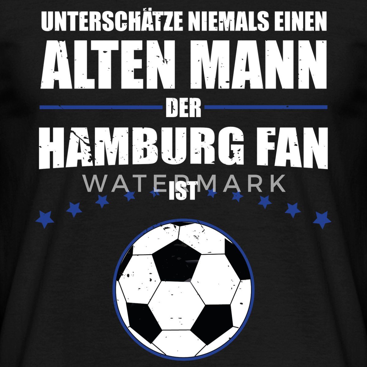 Spreadshirt T-Shirt Alter Mann Leidenschaft Hamburg Fußball Fan Männer T-Sh günstig online kaufen