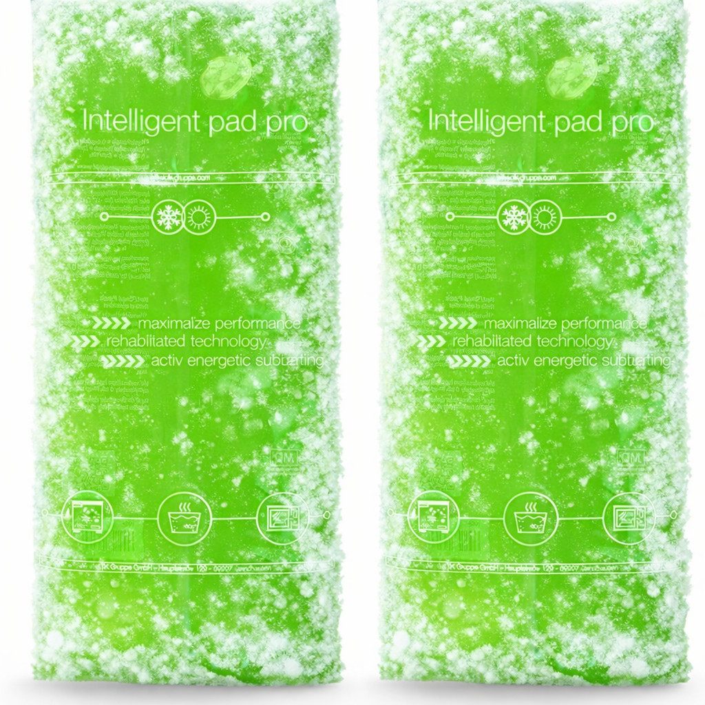 TK Gruppe Kalt-Warm-Kompresse Kühlpads - Gelkissen grün für Kühlbox Kühlschrank Kühltasche, 3er Set 2-tlg., 3x 15cm x 15cm, Mikrowelle geeignet / Wiederverwendbar