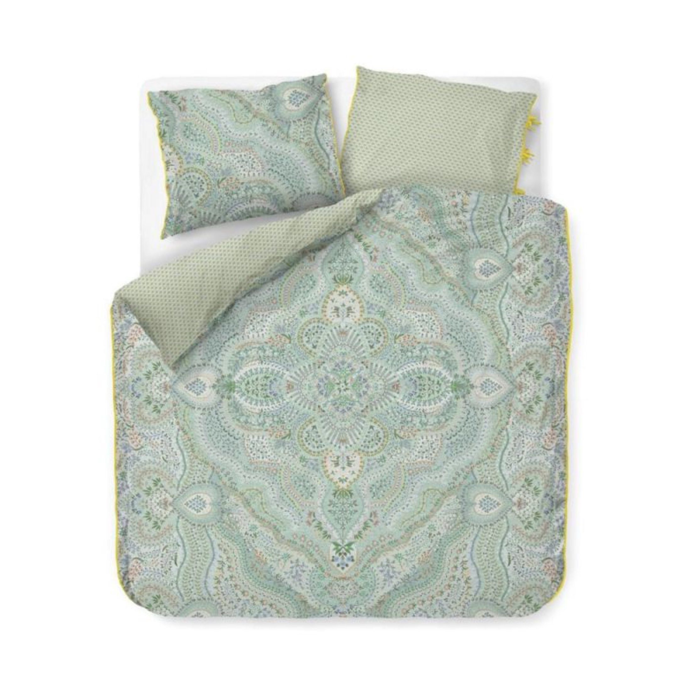 PiP Studio Bettwäsche PIP Studio Perkal Bettwäsche 135x200 Alfombra Light Blue Ornamente, Perkal, 2 teilig, fein gewebter 100% Baumwollperkal