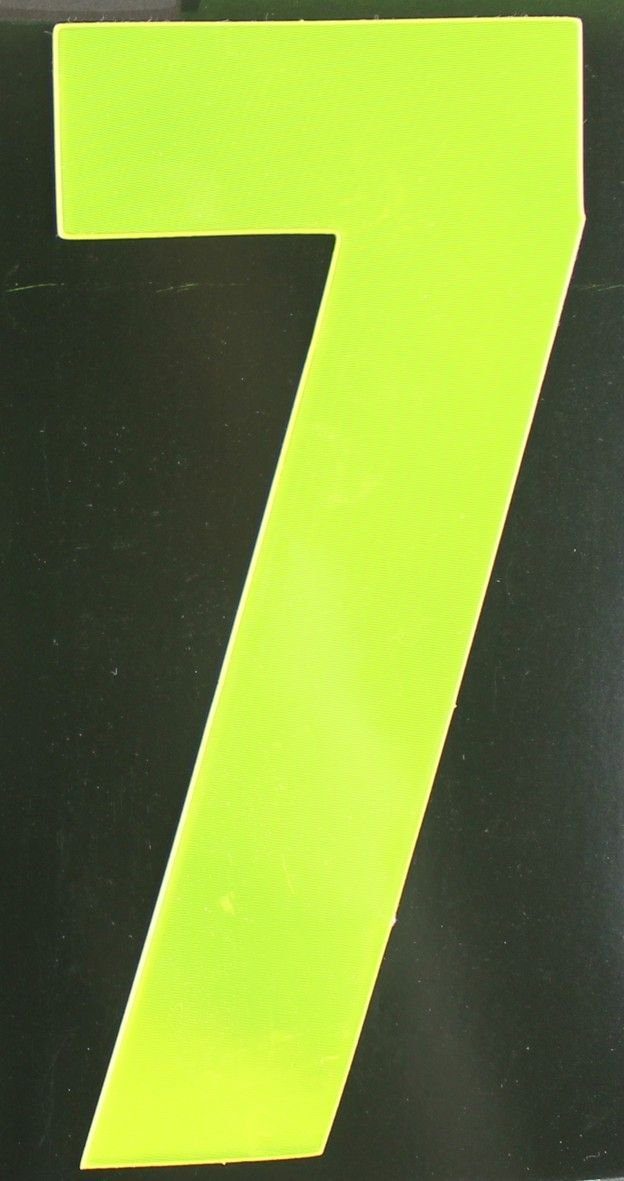Aco Hausnummer Conacord Reflektierende Klebezahl 170 7 gelb 7 mm