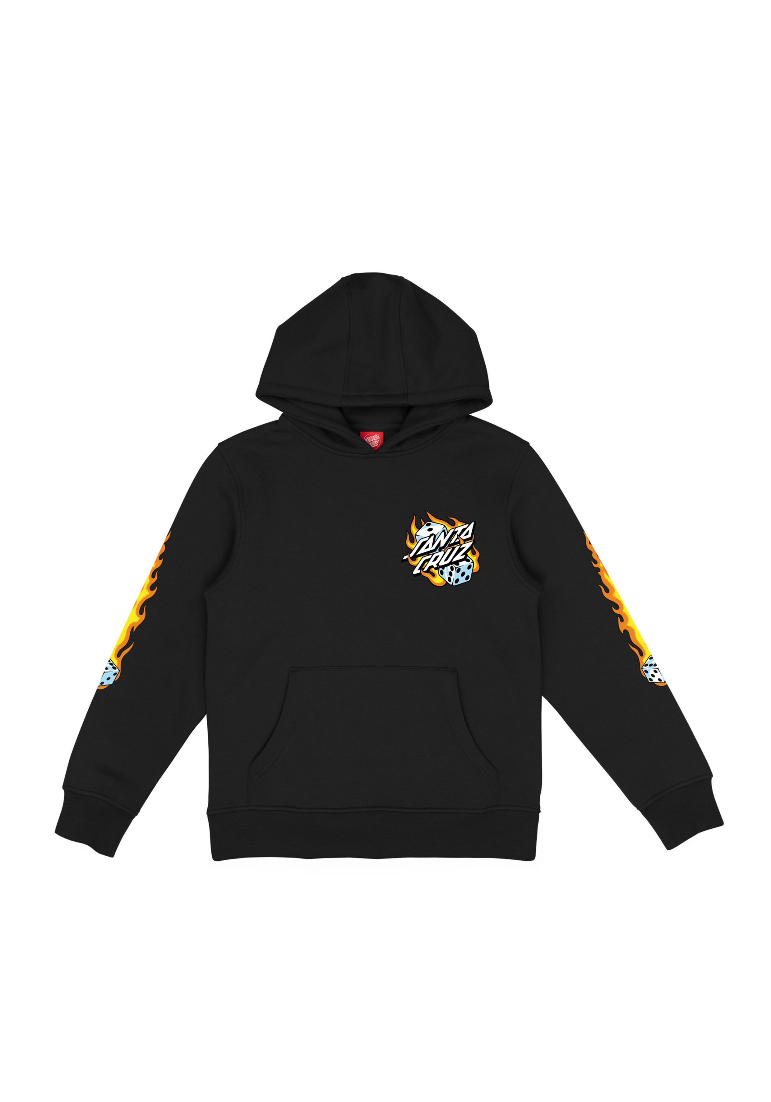 Santa Cruz Kapuzensweatshirt YOUTH FLAMING DICE DOT HOOD