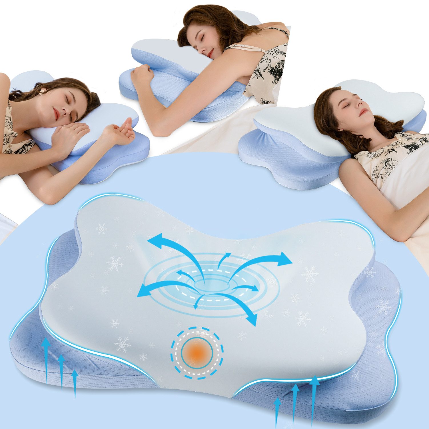 Esun Kopfkissen Nackenkissen Memory Foam Kissen, Ergonomisches Nackenschmer günstig online kaufen