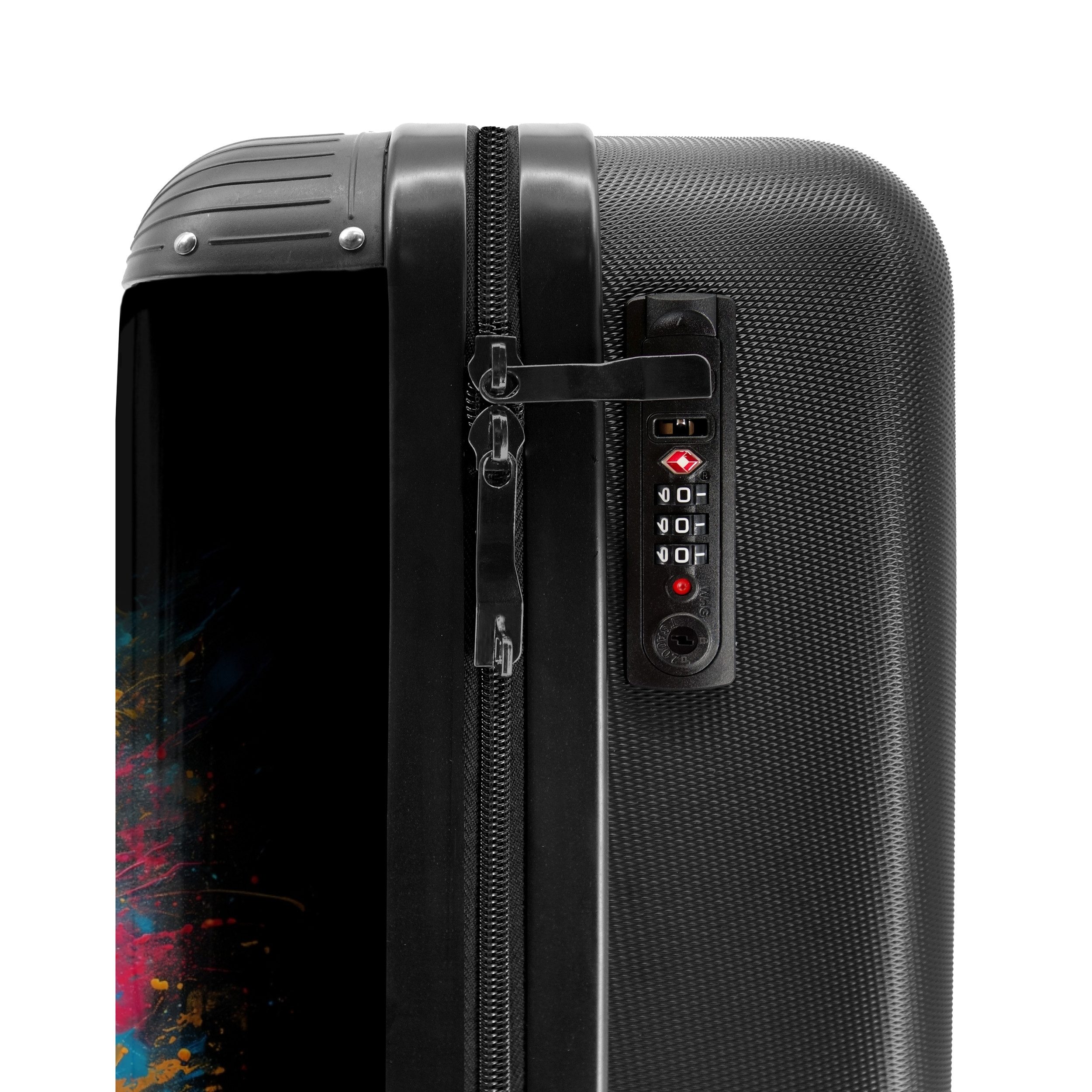 NoBoringSuitcases.com© Kinderkoffer Mit Farbe beschmierter Gamecontroller 55x35x20cm, Reisetasche mit Rollen, Koffer Handgepäck Flugzeug – Bild 5 von 5