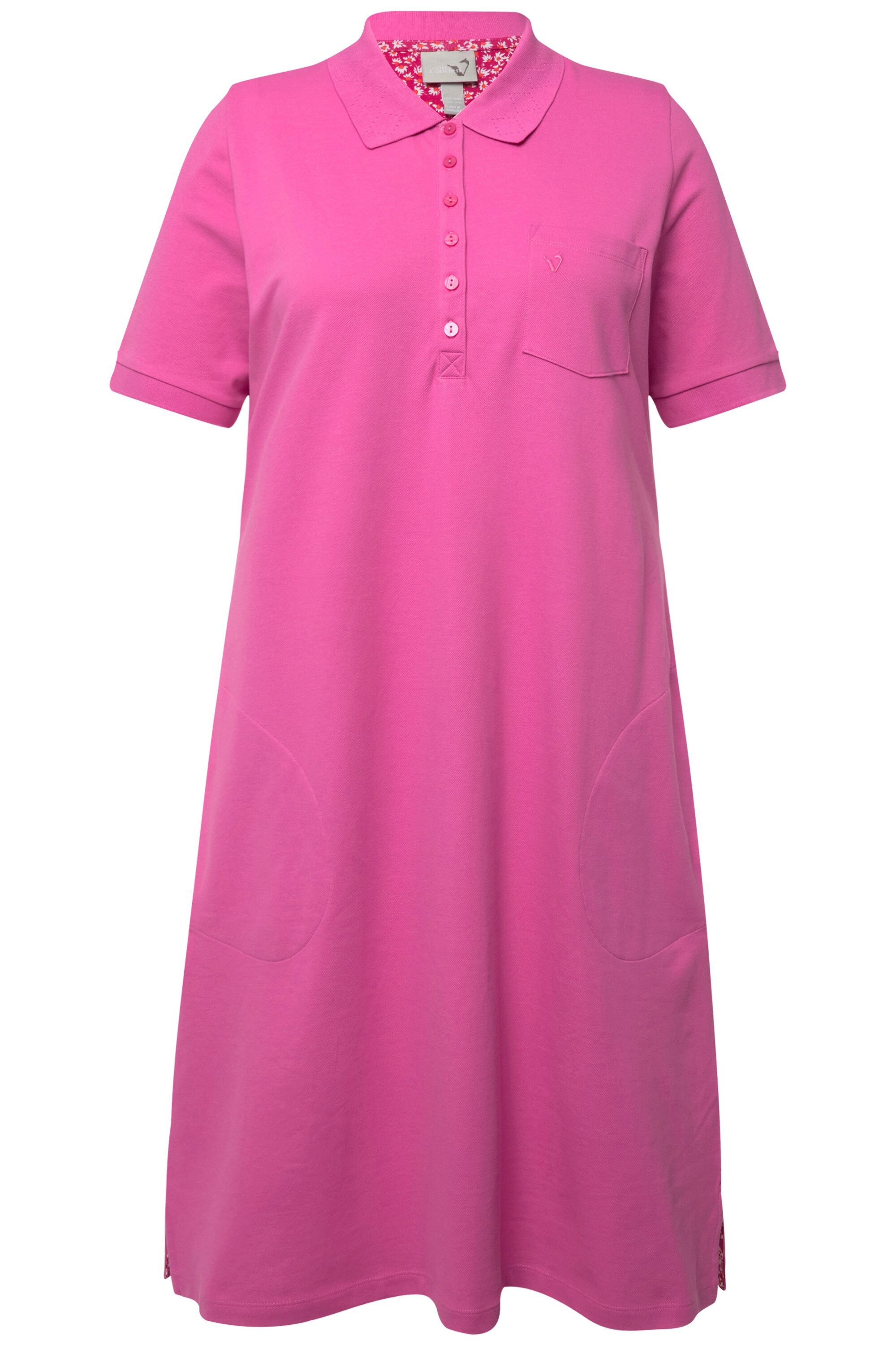 Ulla Popken Jerseykleid Polokleid Piquee halbe günstig online kaufen