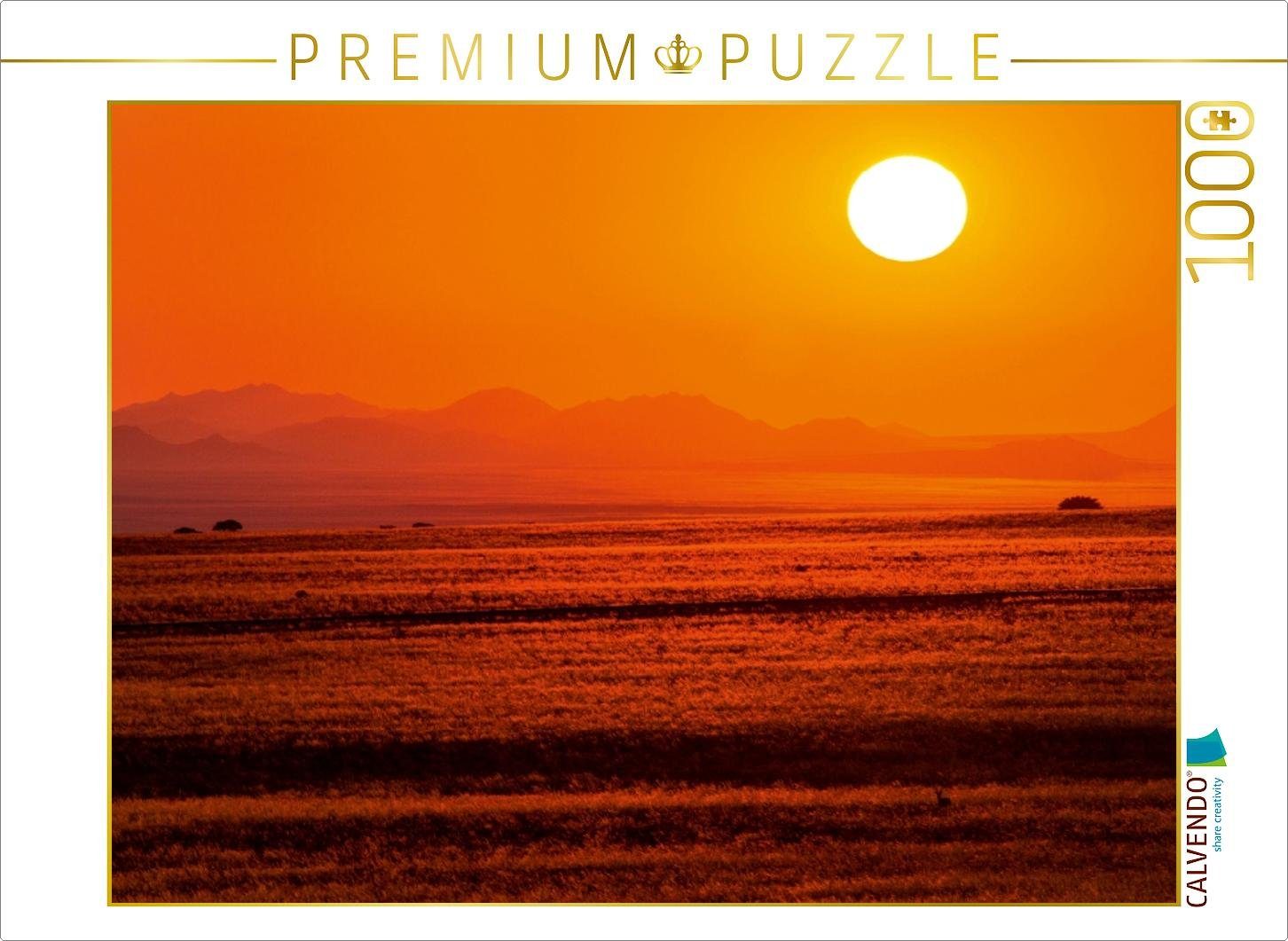 CALVENDO Puzzle CALVENDO Puzzle Sonnenuntergang in der Wüste Namib 1000 Teile Lege-Größe 64 x 48 cm Foto-Puzzle Bild von Sandra Schänzer, 1000 Puzzleteile