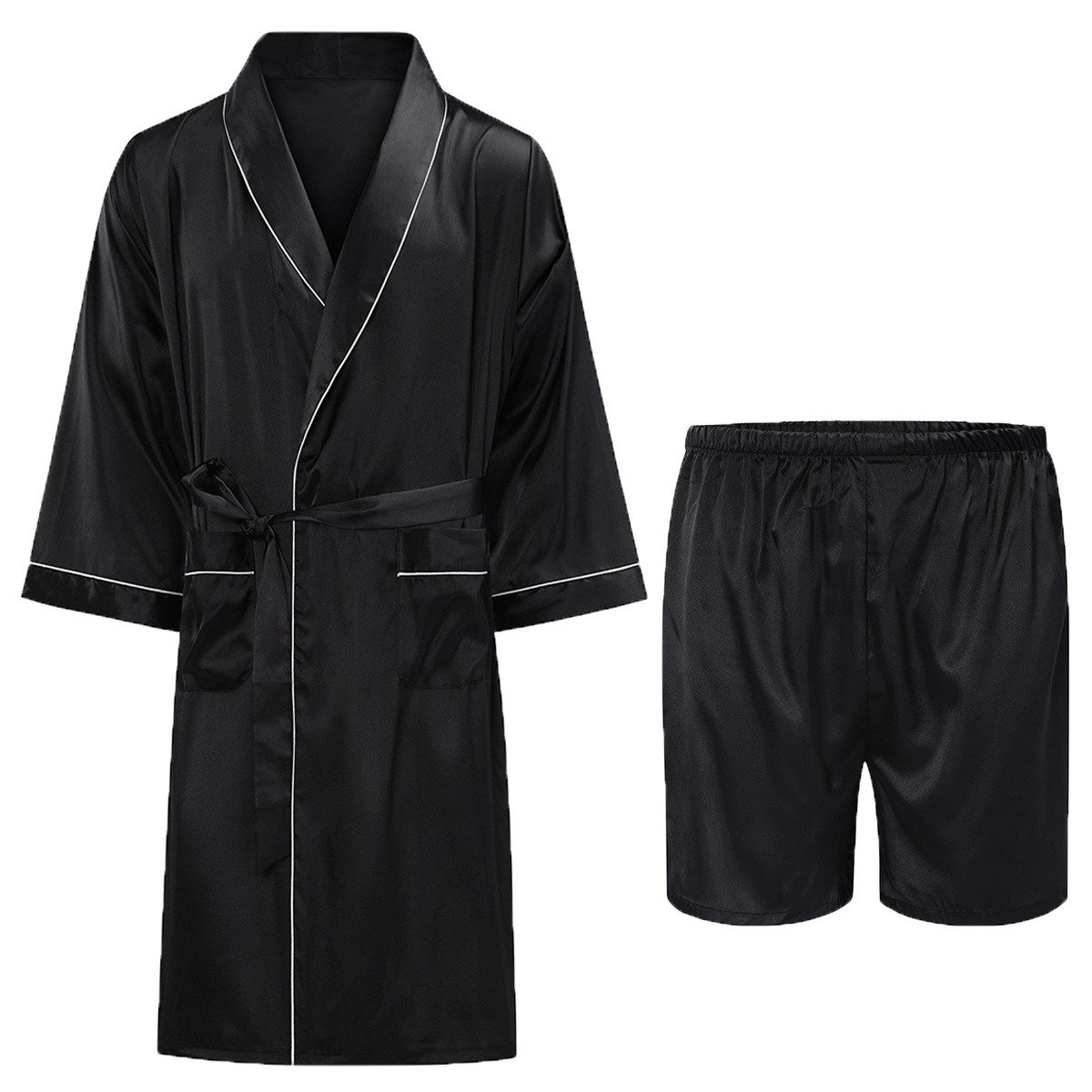 Allthemen Pyjama (3 tlg, mit Gürtel) günstig online kaufen