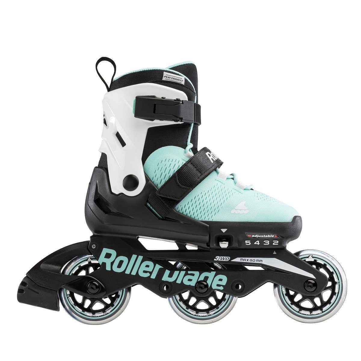 ROLLERBLADE Роликовые коньки Microblade 3WD (Rollen: 80mm/82A, Kugellager: SG3) aquablau/weiss