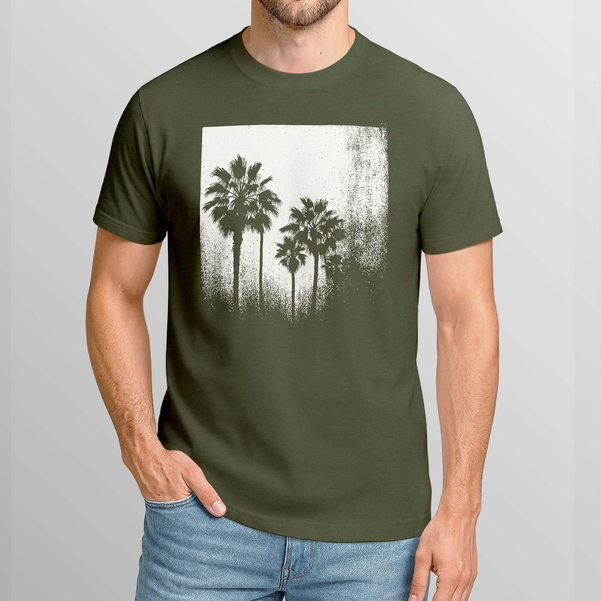 Neverless Print-Shirt Herren T-Shirt Palmen Fotoprint günstig online kaufen