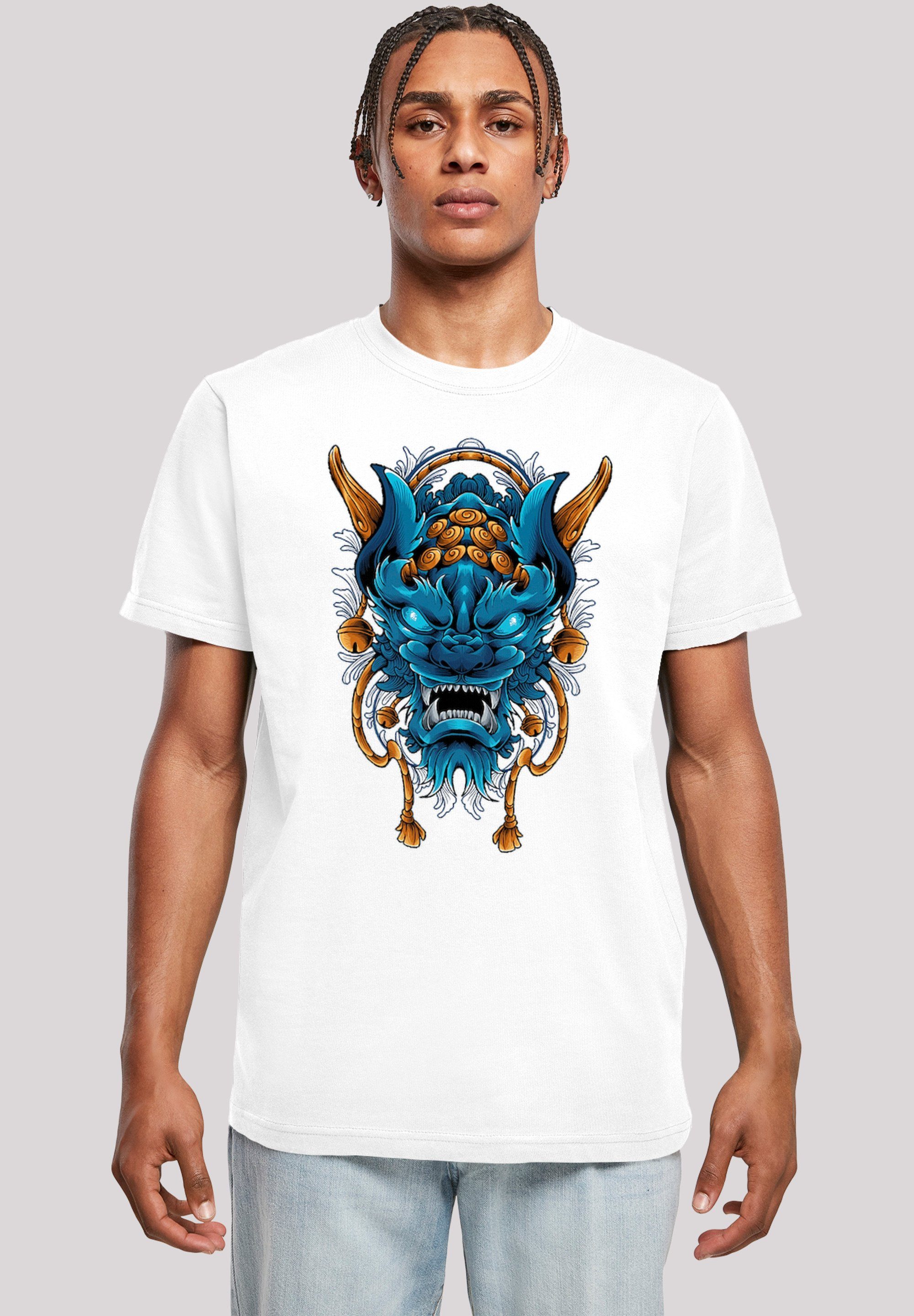 Dragon T-Shirt Print F4NT4STIC weiß