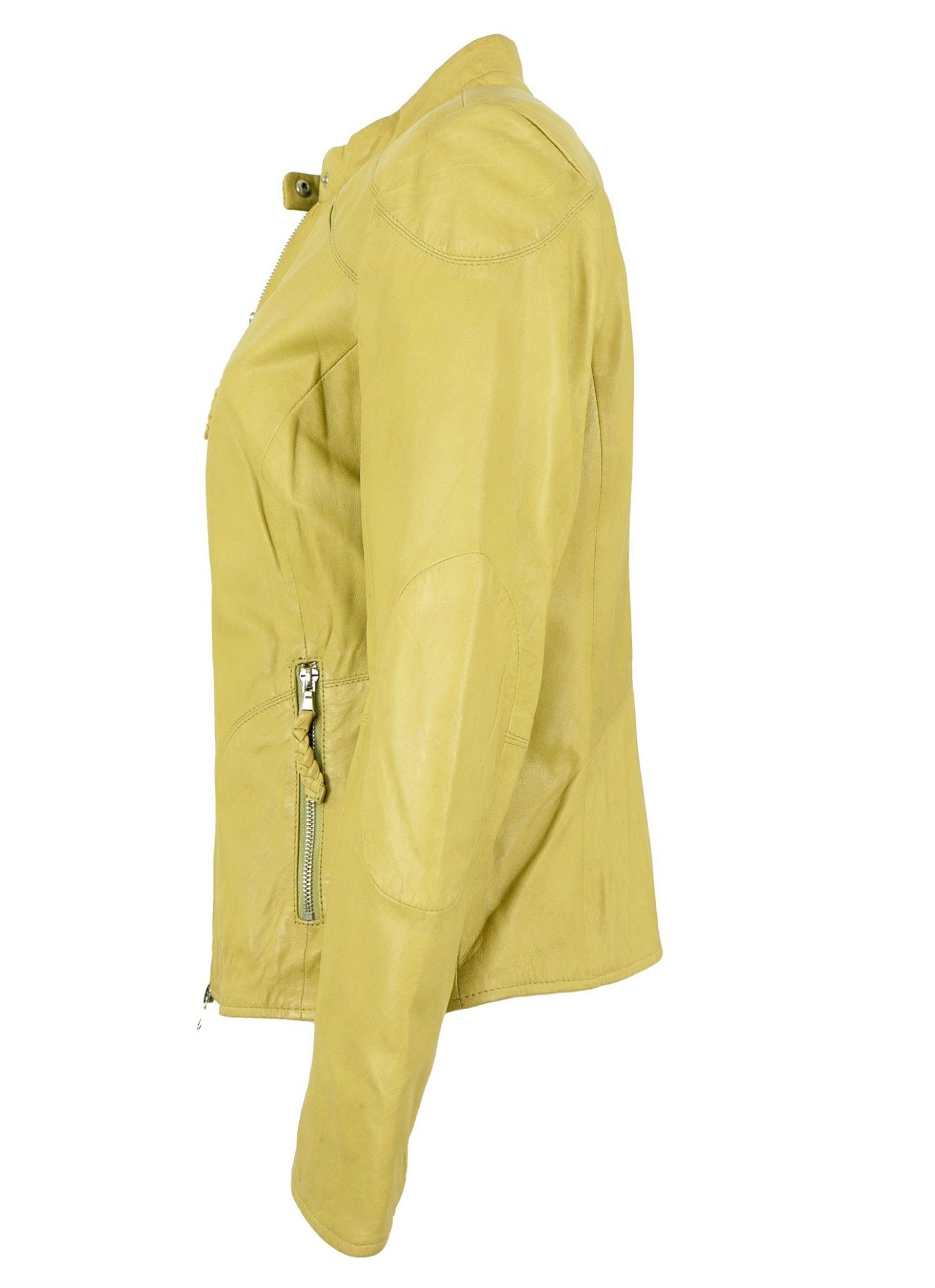 Jilani Lederjacke Niobe Jilani - Damen Lederjacke Lammnappa gelb