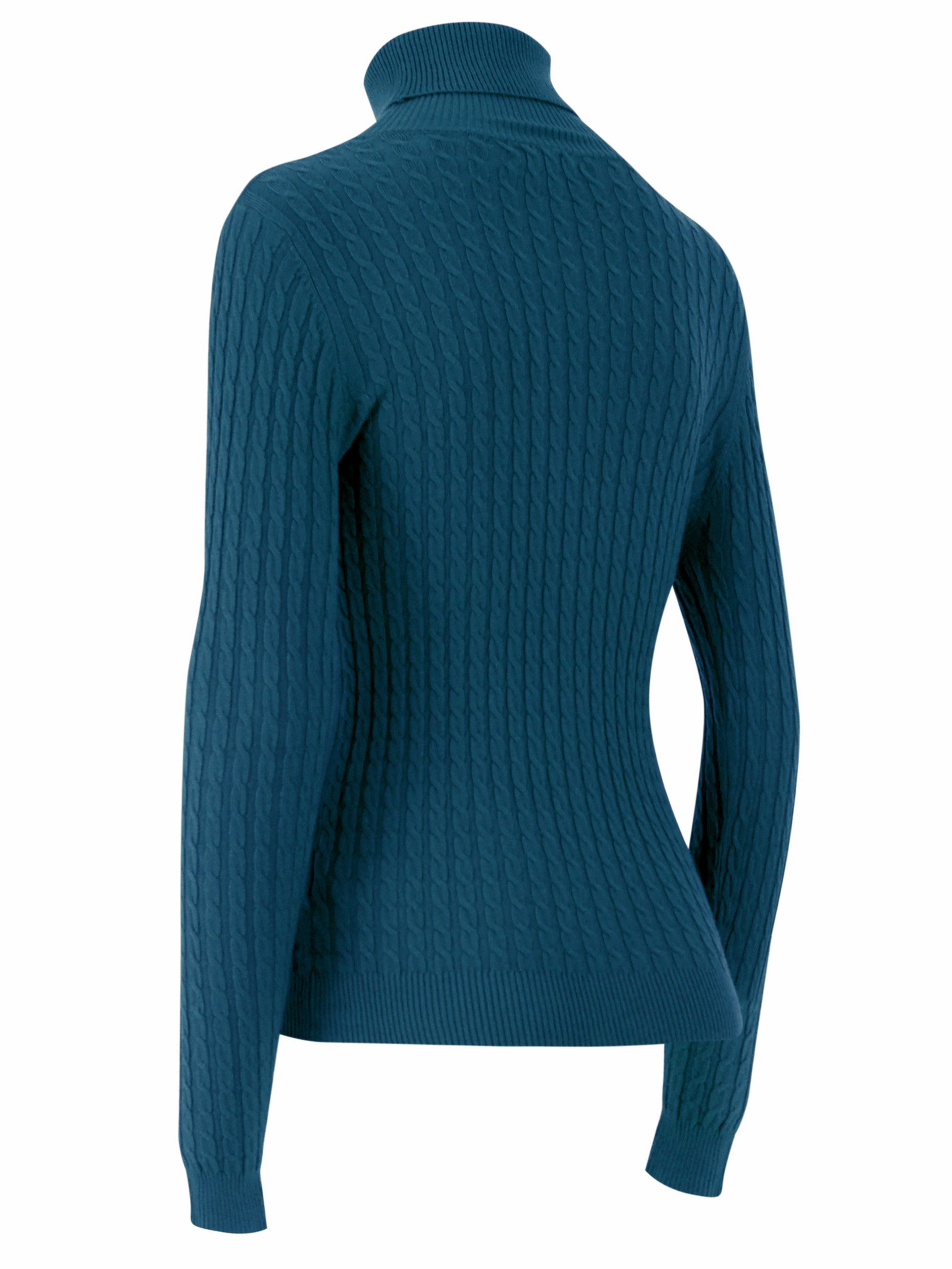 YC Fashion & Style Rollkragenpullover One Size, Zopfmuster, verschiedene Farben in Unifarbe