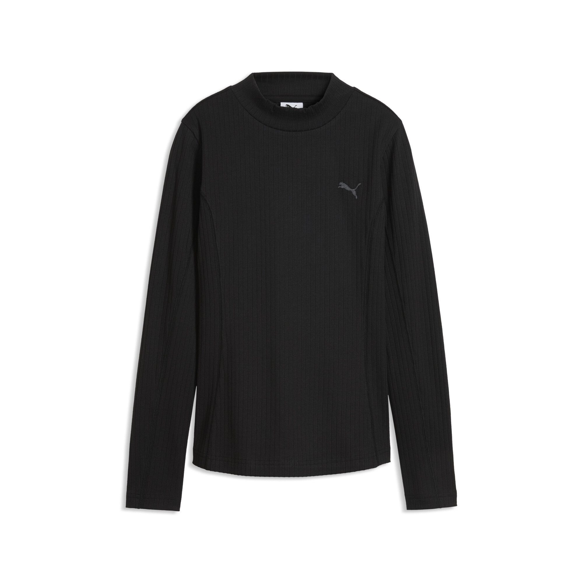 T-Shirt HER Slim Geripptes Langarmshirt Damen