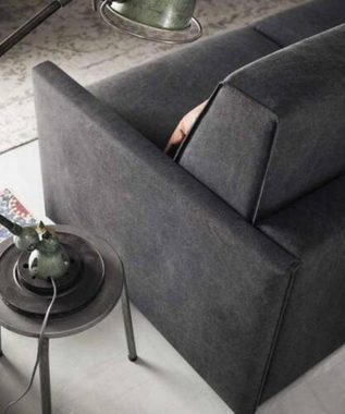 JVmoebel 2-Sitzer Design Sofa 2 Sitzer Couch Polster Sofas Stoff Wohnzimmer, Bettfunktion